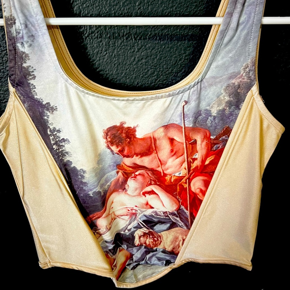 Corset top with painting